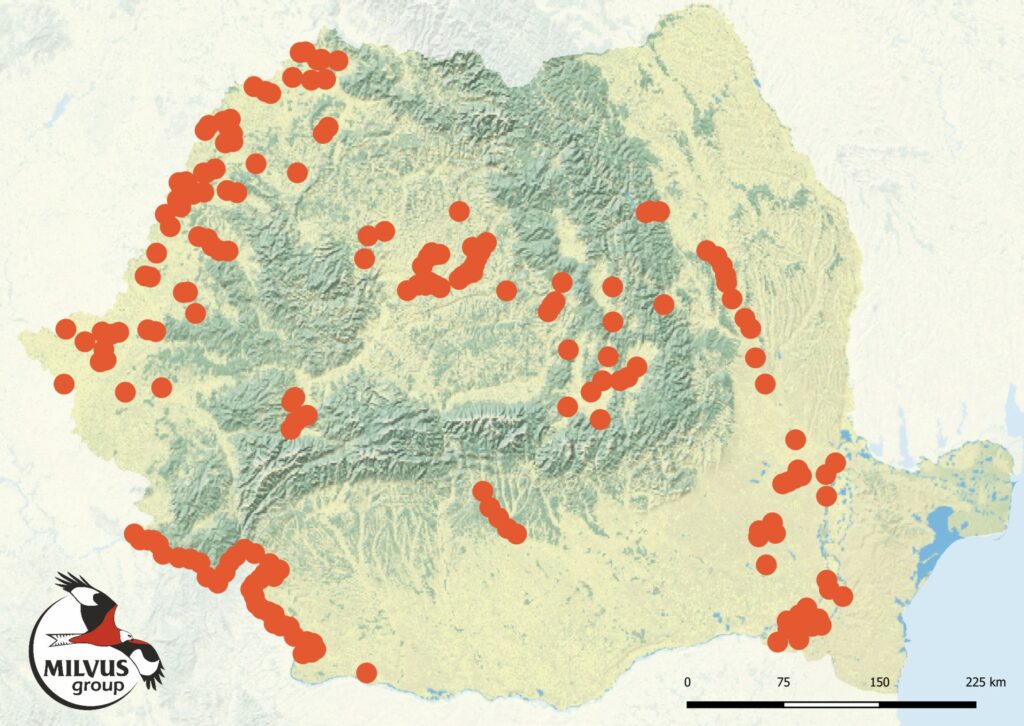 Zone monitorizate de Grupul Milvus